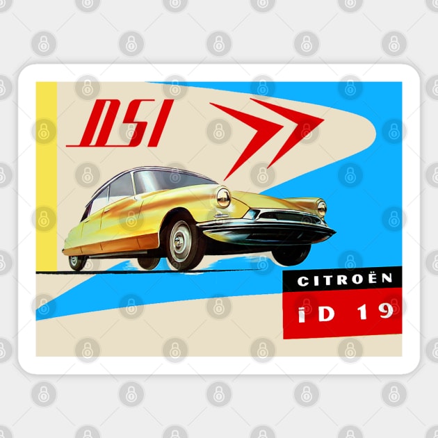 Citroen DS1 Magnet by Midcenturydave